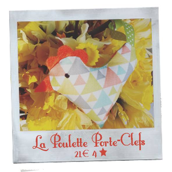 porte clefs poulette atelier couture un peu de ci